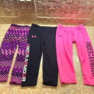 SOLD—Girls 3T under armour pants lot